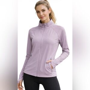 BALEAF WOMEN’S SIZE:L DUST LILAC UPF 50+ FULL ZIP ATHLETIC JACKET